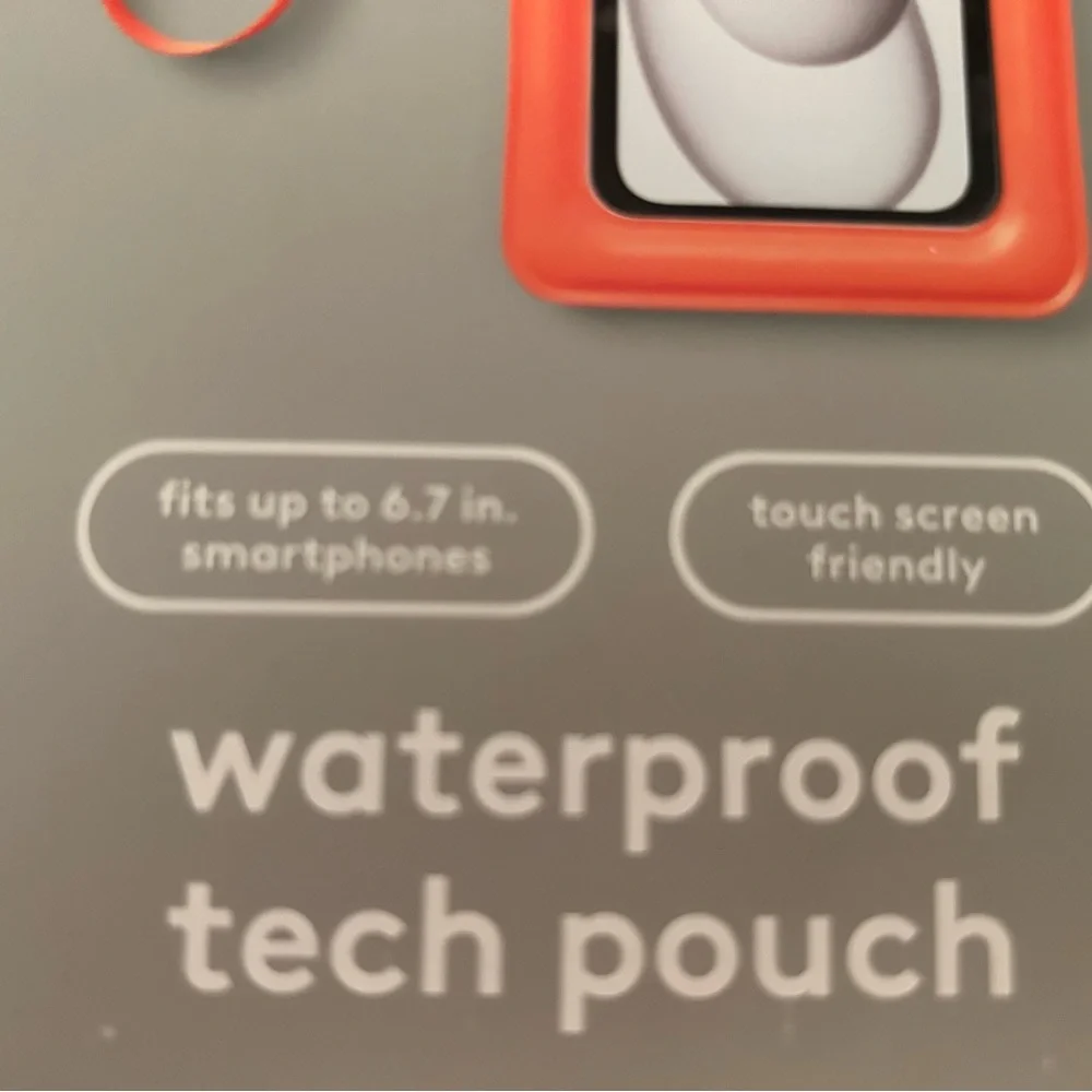 heyday Waterproof Tech Pouch - Coral/Orange